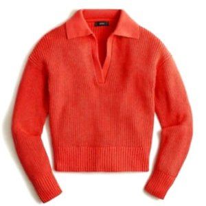 JCrew Coral Polo Sweater